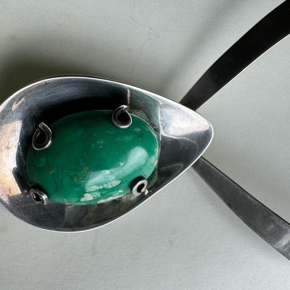 Very large and heavy TAXCO 925 Sterling silver necklace with natural stone - Picture 2 of 11